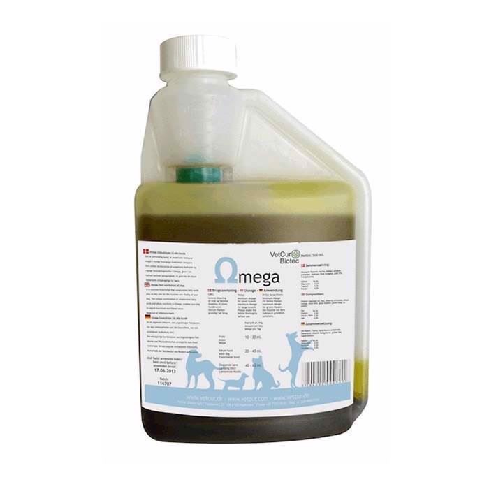 14: Vetcur Omega Olietilskud (omega 3, 6 og 9 fedtsyrer) - 500 ml.