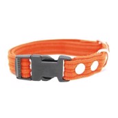 Webbing halsbånd med snaplås, Orange, XLarge