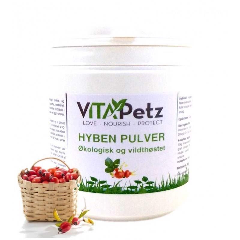 VitaPetz Hyben Pulver, økologisk vildthøstet, 350 gr. thumbnail