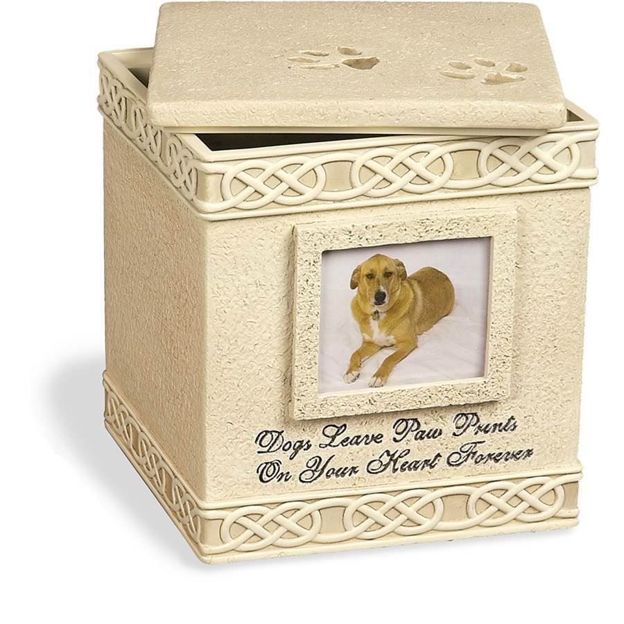 Hundeurne flot firkantet urne til hund med sødt digt og fotoramme