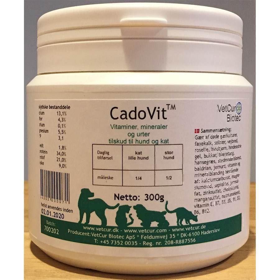 CadoVit - Vitamin og mineral tilskud til hunde og der får barf / råfoder, eller har brug for ekstra supplement af gode byggesten