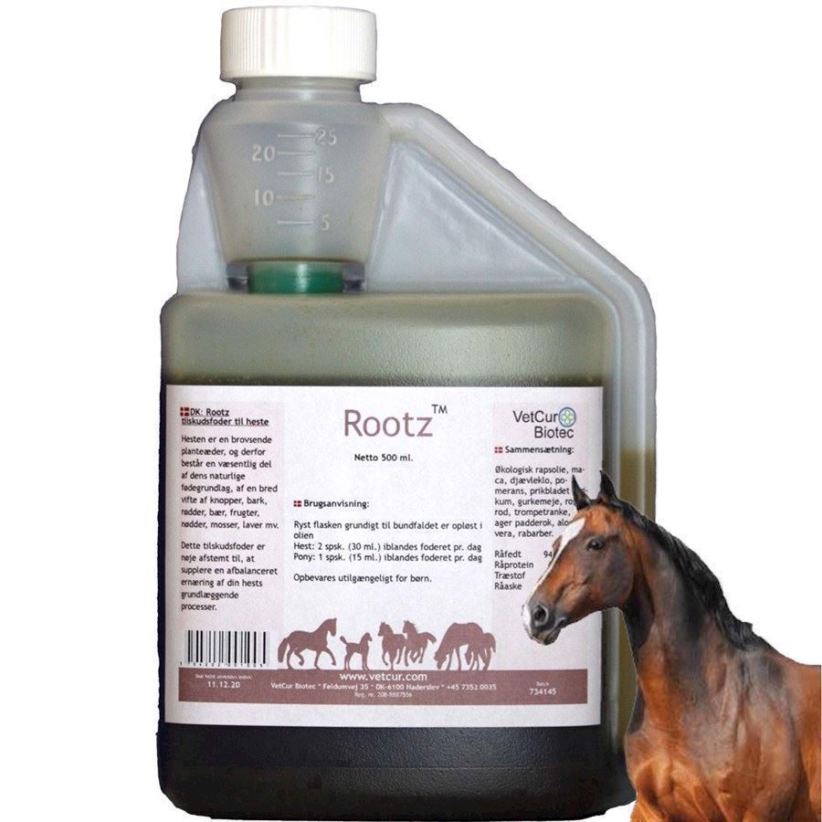 7: Vetcur Rootz - Olietilskud til hest, 500ml