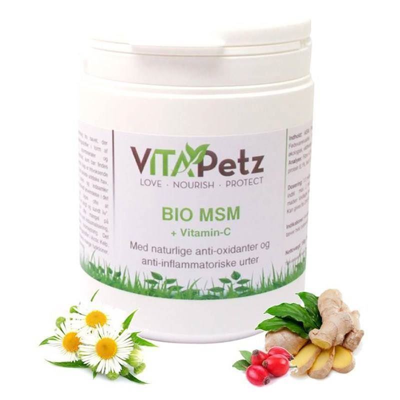 Bio MSM og CVitamin Fodertilskud til hunde
