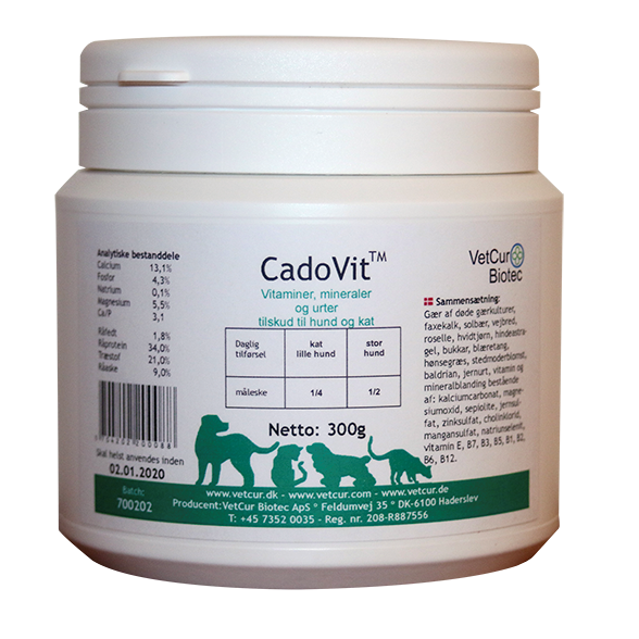 Cadovit, Vitaminer, Mineraler Og Urter Til Hund Og Kat, 300g