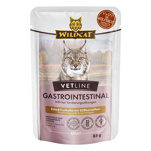 Wildcat VetLine Gastrointestinal Duck & Turkey vådfoder, 85g