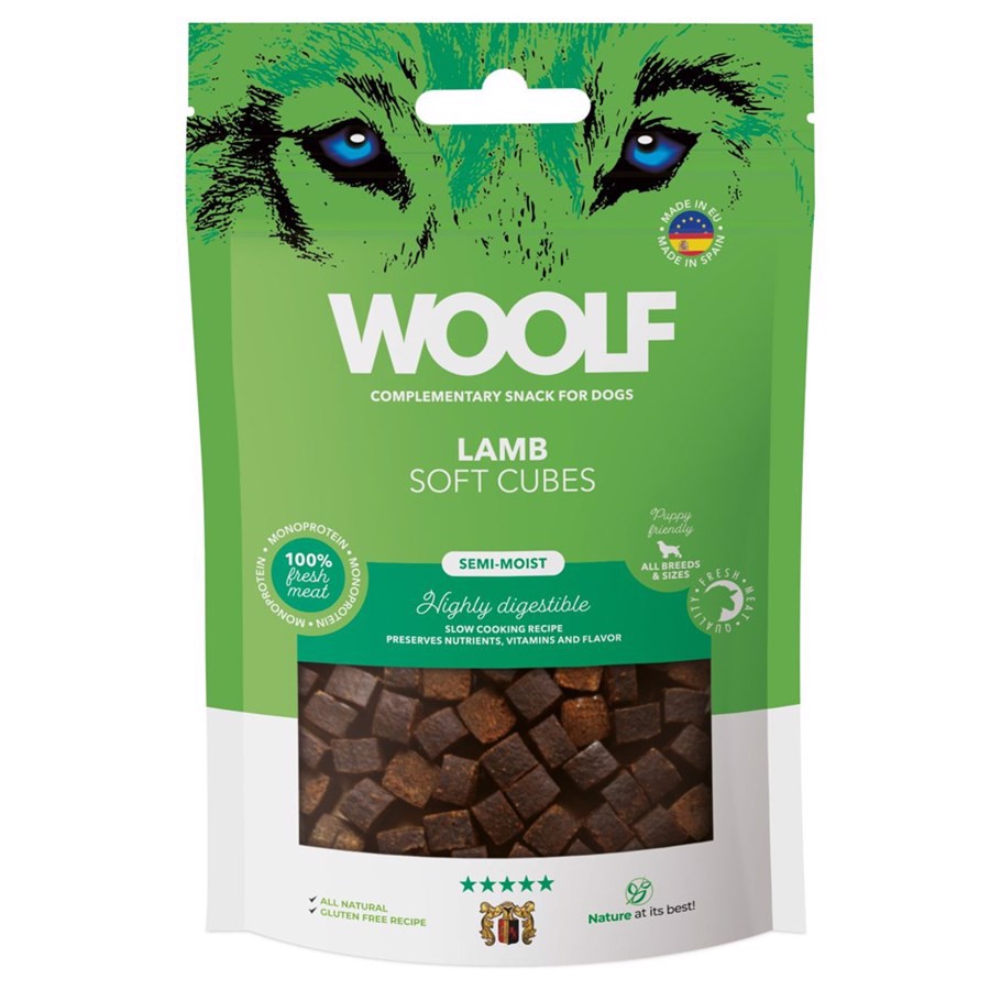 Billede af Woolf Soft Cubes Lamb, 100g hos MyPets.dk