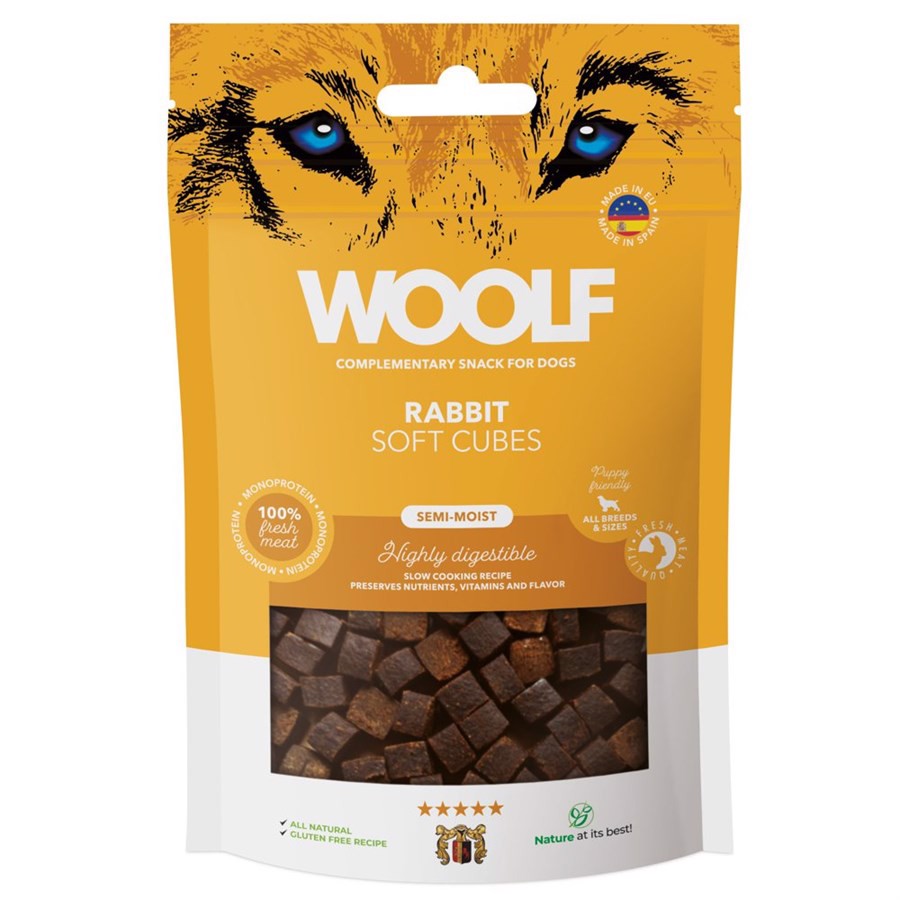 Woolf Soft Cubes Rabbit, 100g