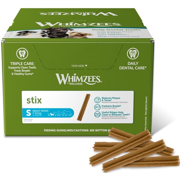 Whimzees Stix Dental Treat Small, kasse med 150 stk
