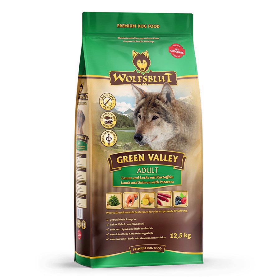 Billede af Wolfsblut Green Valley Adult lam & fisk, 12.5 kg hos MyPets.dk