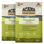 Acana Grasslands Recipe,  2 x 11.4 kg storkøb rabat