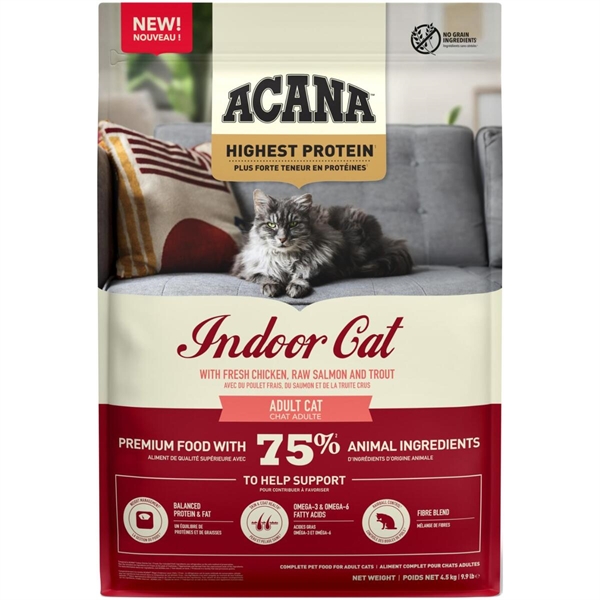Acana Cat Highest Protein Indoor, 4.5 kg kr. 399,00,-