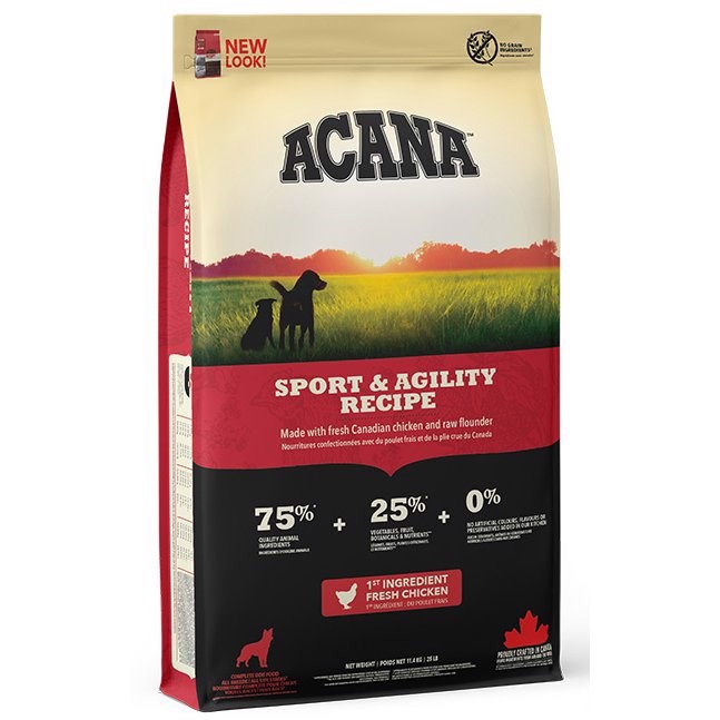 Acana Sport og Agility Recipe,  hunderfoder,  11.4 kg