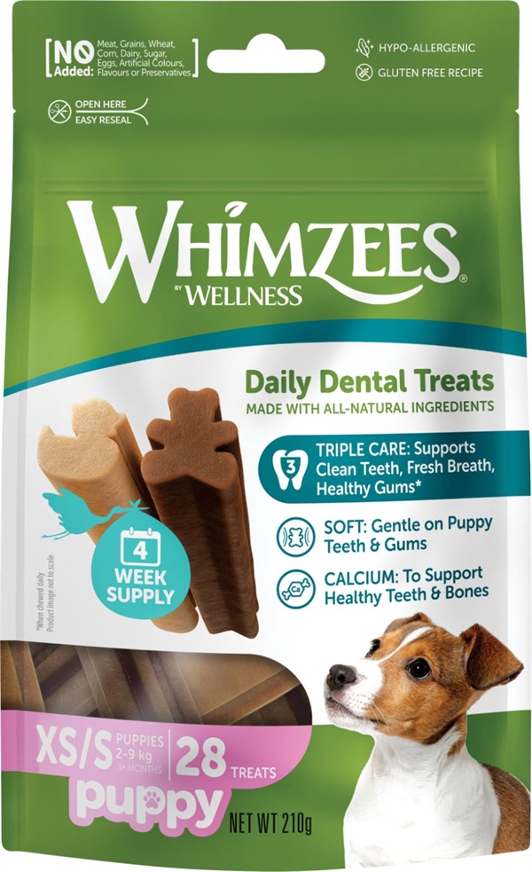Whimzees Puppy XS/S, 28 stk, 210g