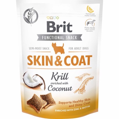Brit Functional Snack - Skin+Coat With Krill, 10 x 150g thumbnail