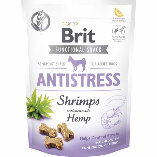 Brit Functional Snack - Antistress With Shrimps, 150g - KORT DATO