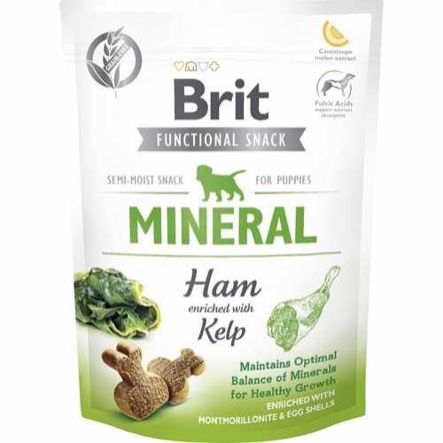 Se Brit Functional Snack - Mineral With Ham, 10 x 150g hos MyPets.dk