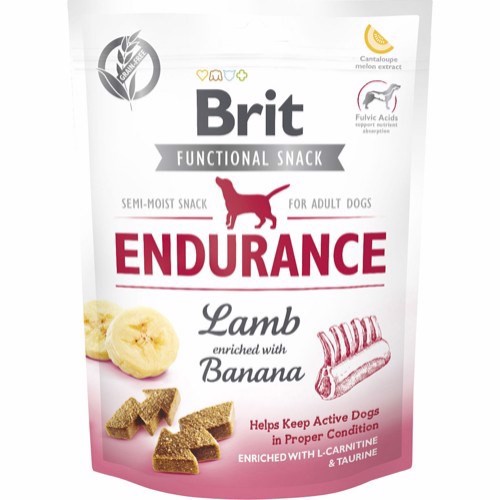 Se Brit Functional Snack - Endurance With Lamb, 10 x 150g hos MyPets.dk