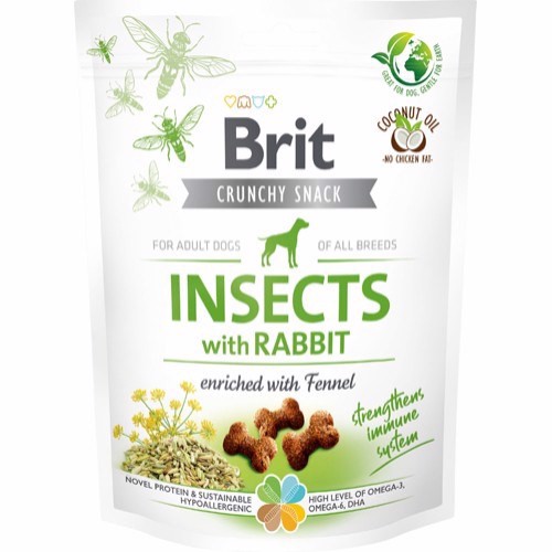 Billede af Brit Crunchy Cracker - Insects With Rabbit, 6 x 200g