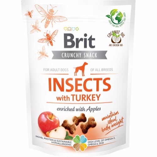 Billede af Brit Crunchy Cracker - Insects With Turkey, 6 x 200g