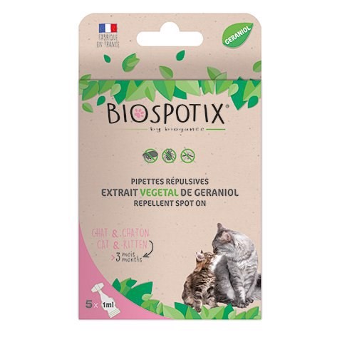 Biospotix ugiftigt loppe & flåt pipetter til katte