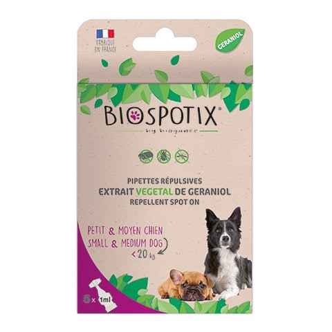 Biospotix ugiftigt loppe & flåt pipetter til hunde under 20 kg