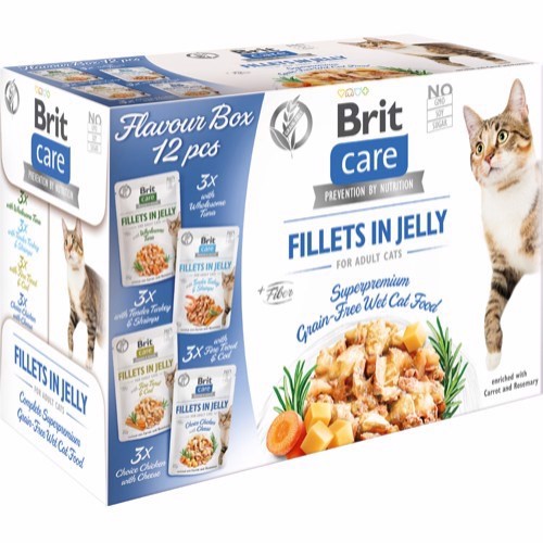 Billede af BRIT Cat Flavour Box Fillet in Jelly, 12 x 85g