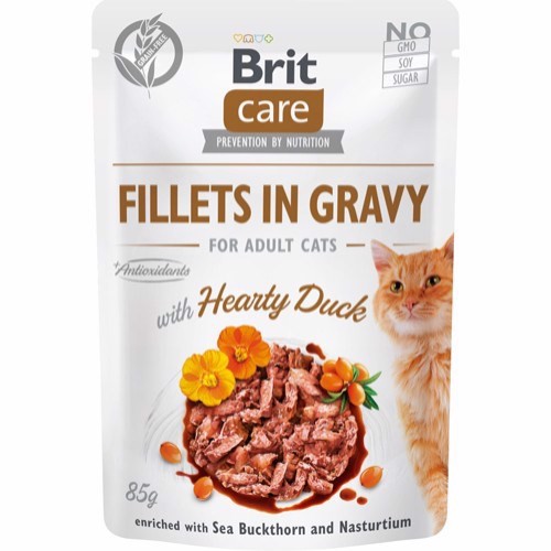 Billede af BRIT Cat Fillet in Gravy Duck, 24 poser á 85g