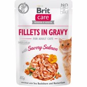BRIT Cat Fillet in Gravy Salmon, 24 poser á 85g