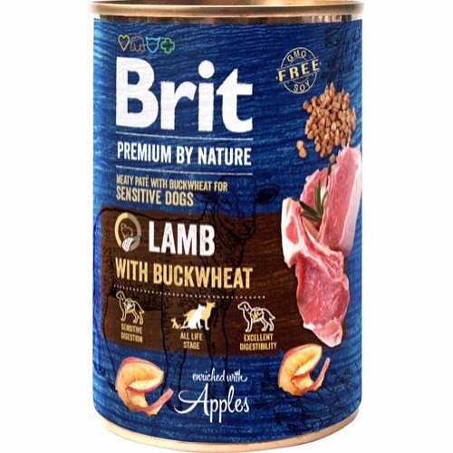 Brit Premium By Nature dåsemad Lamb w/buckwheat, 400g thumbnail