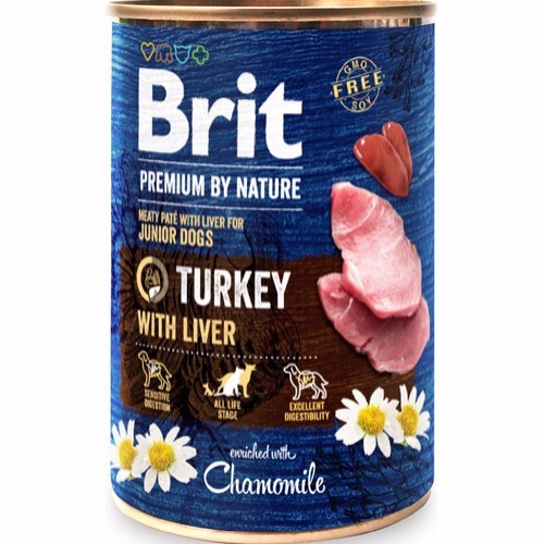 Brit Premium By Nature dåsemad Turkey w/Liver, 400g