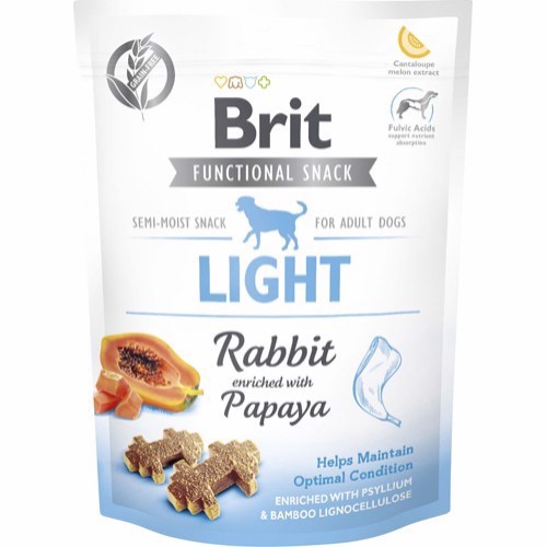Brit Functional Snack - Light med kanin og papaya, 150g