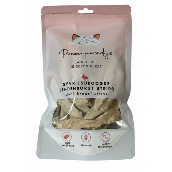 Cat Paradise 100% Frysetørret Andebryst til katte og hunde