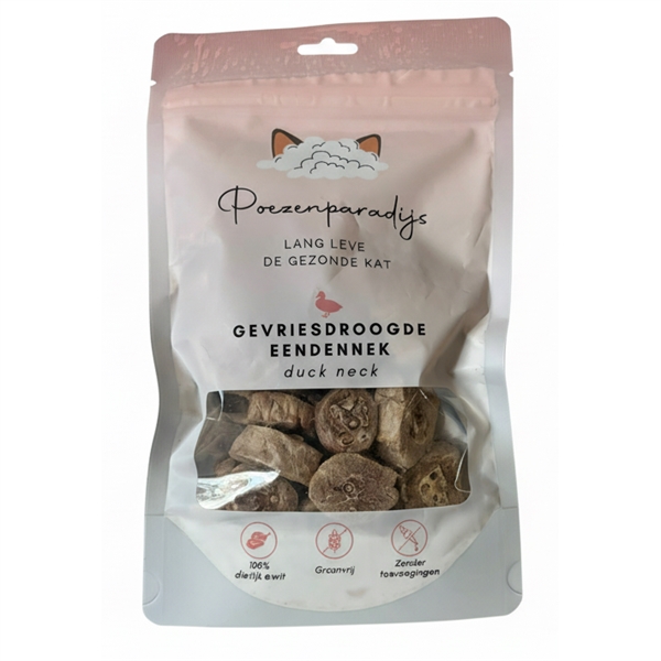 Cat Paradise 100% Frysetørret Andehalse til katte og hunde