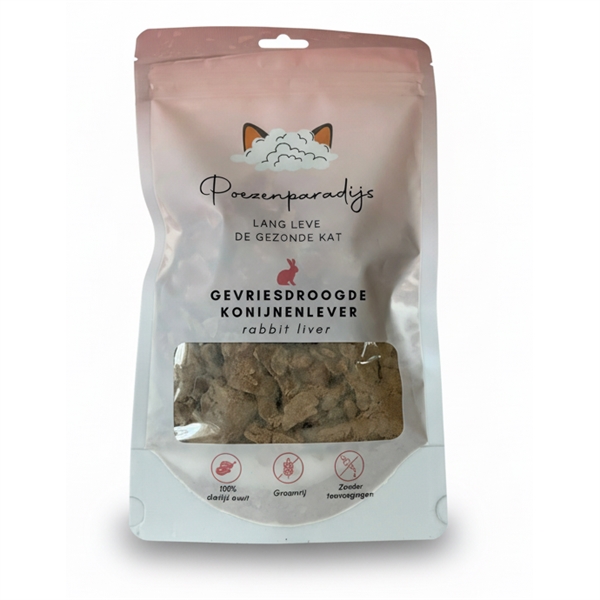 Cat Paradise 100% Frysetørret Kaninlever til katte og hunde