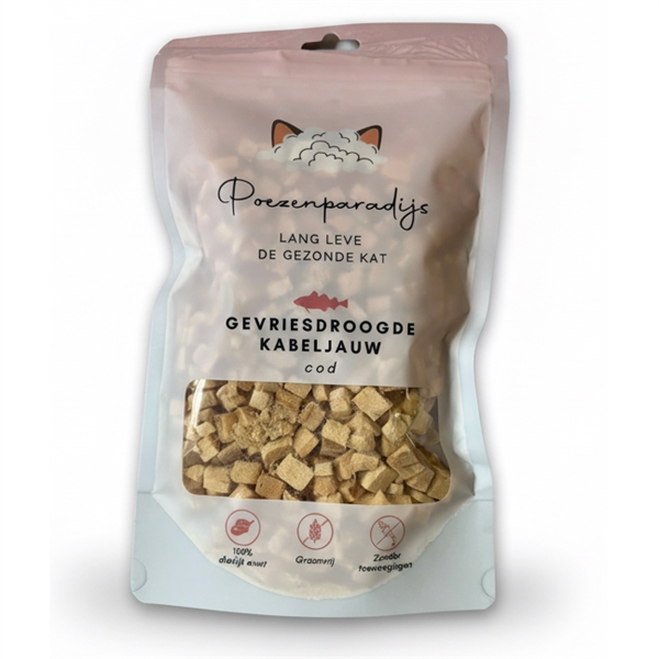 Cat Paradise 100% Frysetørret Torsk til katte og hunde
