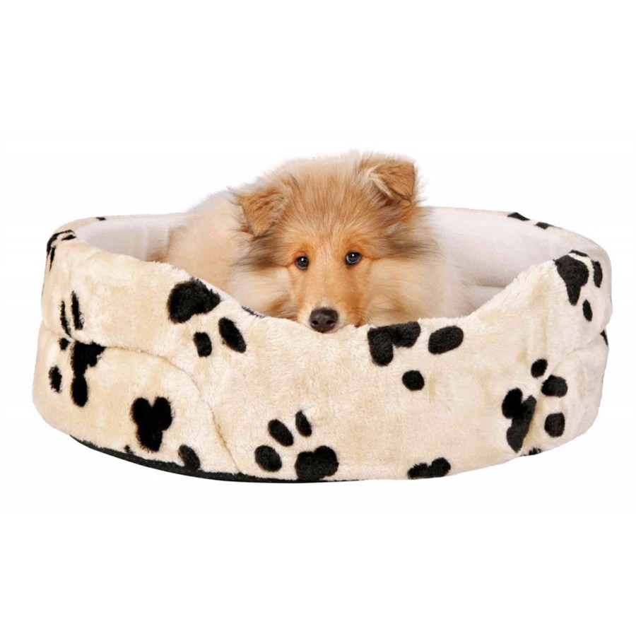 Hundeseng Model Charlie, Beige Med Poter, 79 X 70 Cm