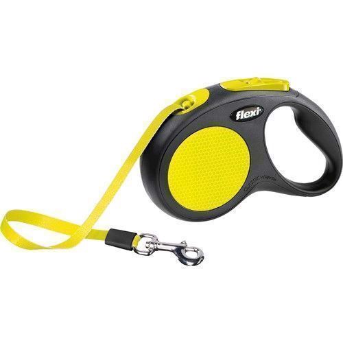 Flexi hundesnor New Neon bånd XS, 3M, 12kg - gul