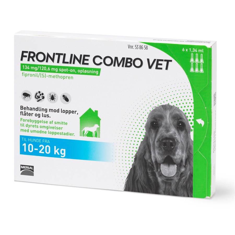 Frontline Combo til hunde 10-20 kg - BONUSPAKKE 6 STK thumbnail