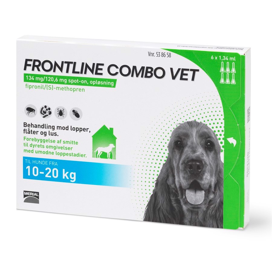 Frontline Combo Til Hunde 10-20 Kg - Bonuspakke 6 Stk