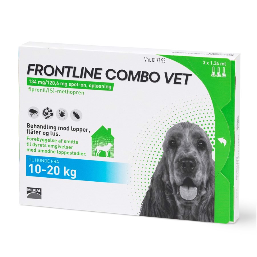 Frontline Combo loppemiddel til hunde 10-20 kg, 3 stk thumbnail