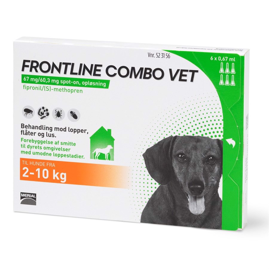 Frontline Combo Til Hunde 2-10 Kg, Bonuspakke 6 Stk