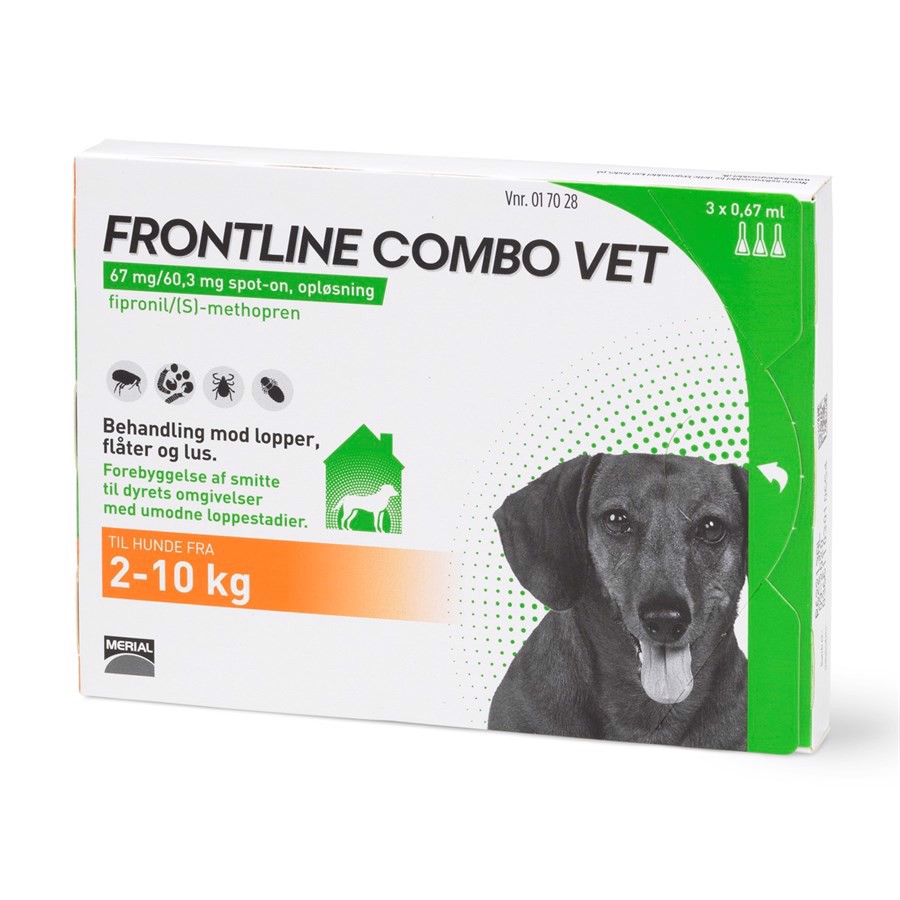 10: Frontline Combo Vet - hund 2-10 kg - 3 pipetter