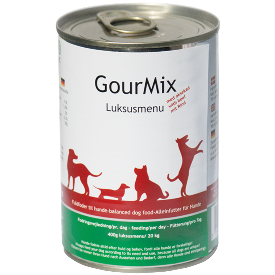 GourMix luksus dåsemad med oksekød, hund, 400g