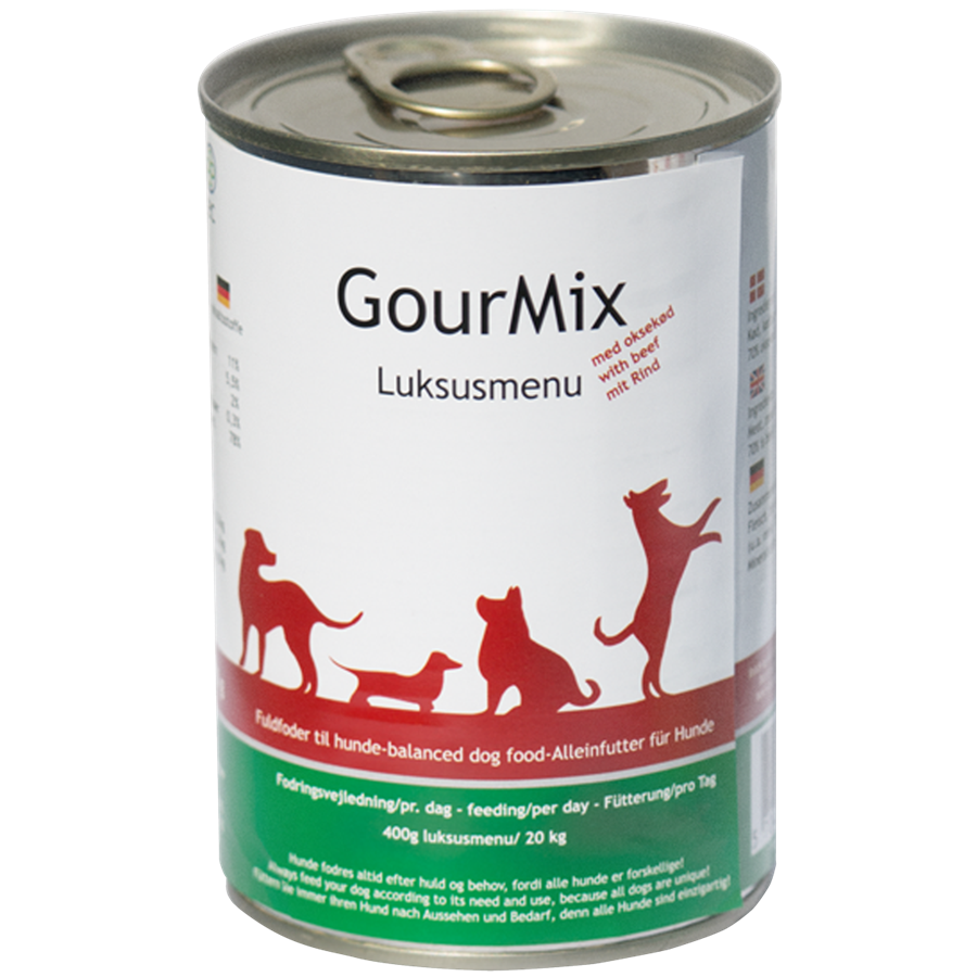 Gourmix Luksus Dåsemad Med Oksekød, Hund, 400g