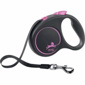 Flexi Black Design, Bånd line, Pink, 5M, Max 50 kg