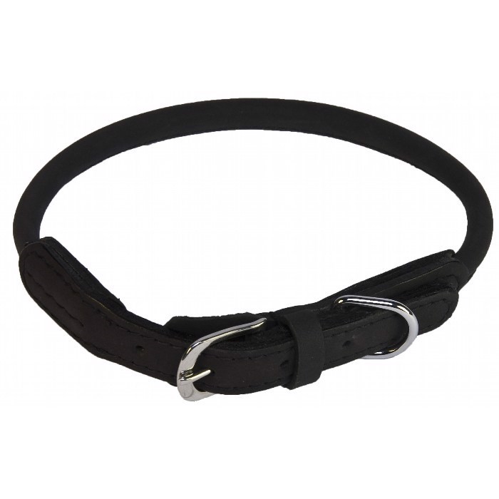 Racy læder halsbånd, sort, 55 cm thumbnail