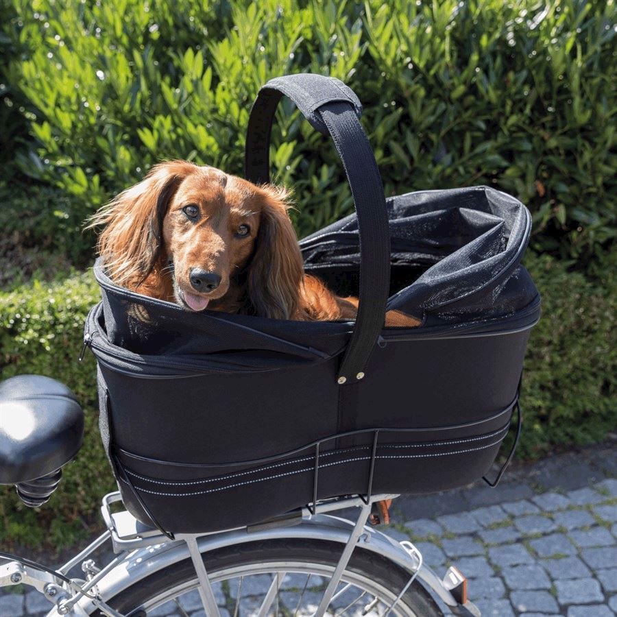 Lang Cykelkurv til brede bagagebærer, til hunde op til 8 kg thumbnail