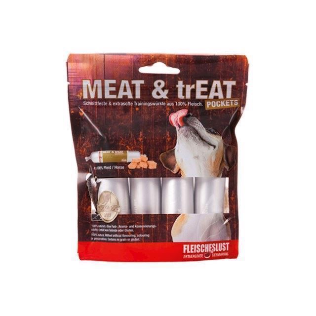 Meat & Treat Pocket Med Hest, 4 X 40g