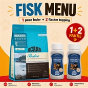 Menu til kræsne hunde - Acana hundefoder & Avlskovgaard topping med laks