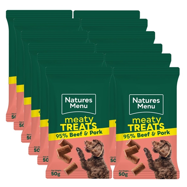 Natures Menu Barf Bites Beef, 12 poser
